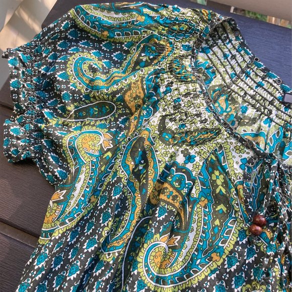 Two Nine West Paisley Tunic Tops M - Picture 3 of 10